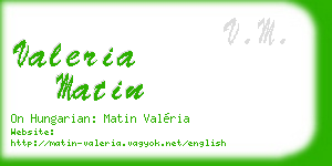 valeria matin business card